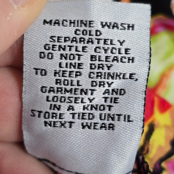 Liv by Habitat Womens Crinkle Asymmetrical Floral Paisley Top Size S Artsy Boho - Picture 8 of 12